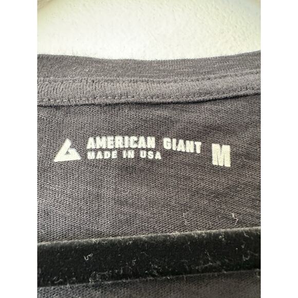 NWOT American Giant Women’s Premium Slub V Neck Tee Black Women’s Size Medium - Picture 6 of 7